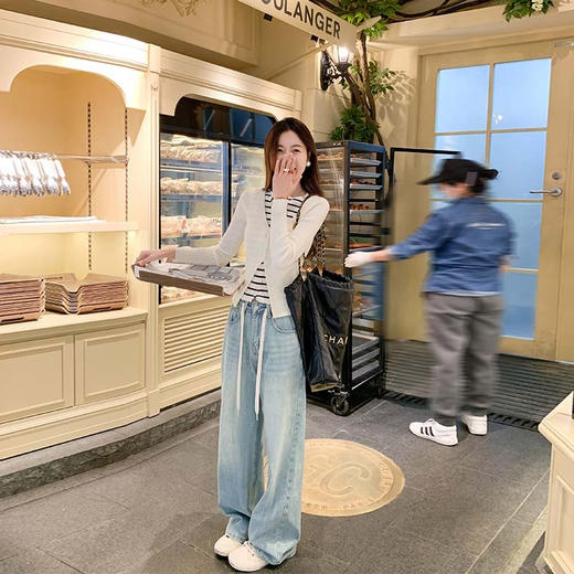 【129元任选2件】现货！条纹假两件针织衫 商品图3