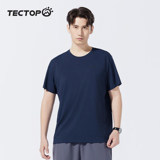 探拓户外速干t恤男2024夏季新款透气健身运动服轻薄宽松男士短袖 商品图1