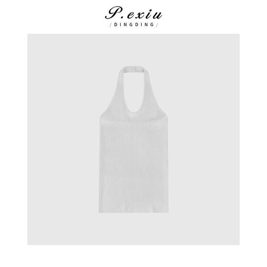 PanYiXiu/潘依绣时尚百搭挂脖露背针织背心内搭  88161/ D9966 商品图3