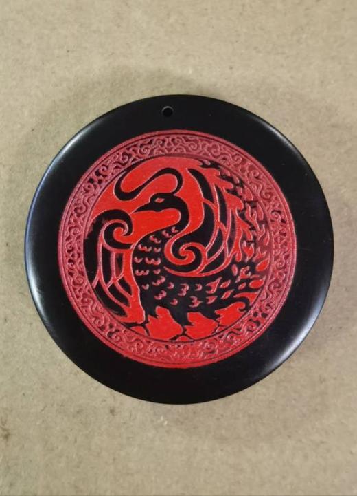 【龙牌:太阳神鸟加持的青龙玄石吊坠】 商品图1