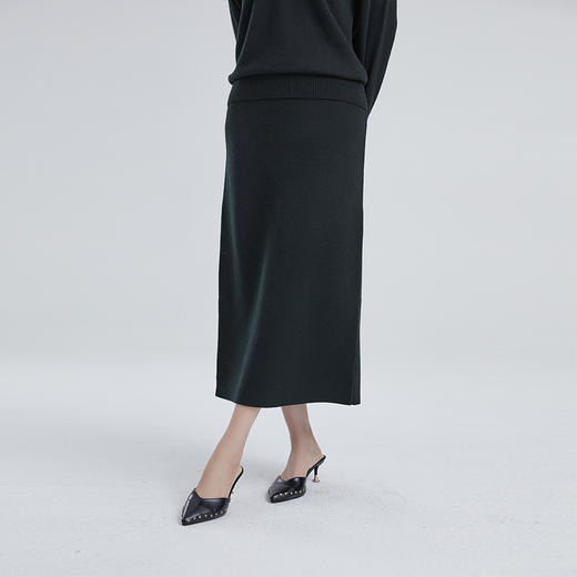 东黎 • 山羊绒女士春秋纯色简约半裙 4086 商品图2