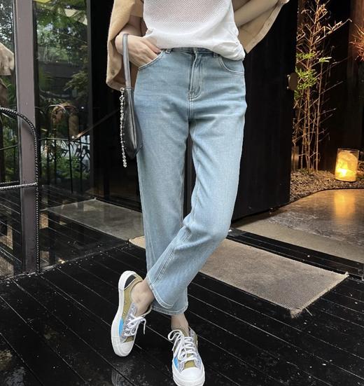 出口订单  BIANCA BALTI高腰九分直筒牛仔裤   X型腿必备 商品图0