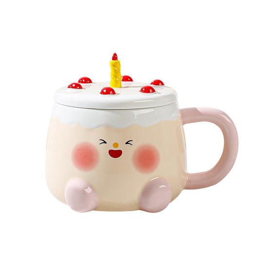 【生日蛋糕马克杯】可爱风卡通蜡烛马克杯礼盒 生日蛋糕派对陶瓷杯男女伴手礼咖啡杯 商品图4