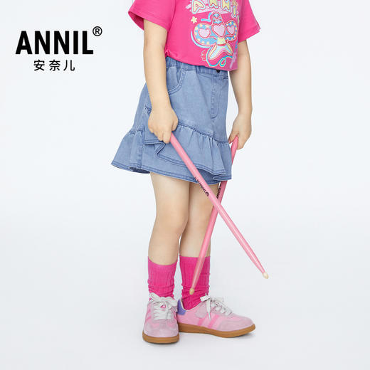女童A摆牛仔裙夏季新款安奈儿童装实体店同款XG423698 商品图1