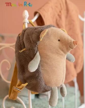 法国moulinroty三只邦尼兔系列灰/ 绿色兔子儿童背包 商品图3