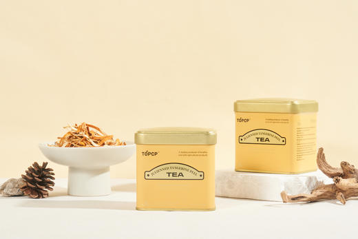 柑皮丝茶出口装 轻奢铁罐 密封防潮 90克简装 商品图0