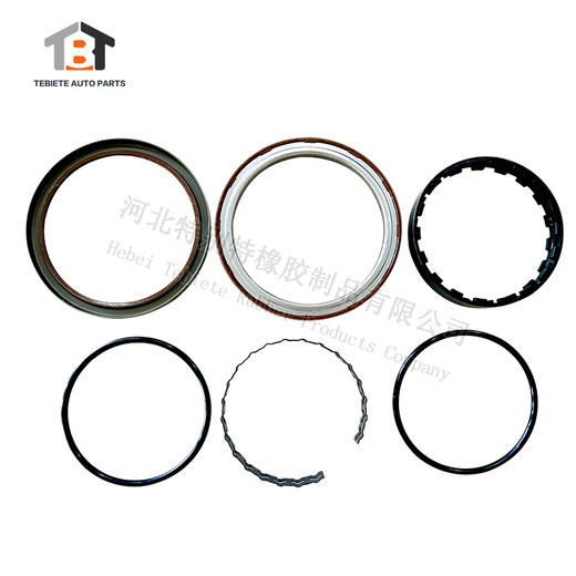 德龙M3000免维护后轮油封6件套【宽卡簧】（T2）125*148*8（1251488）国六 商品图4