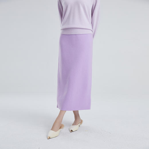 东黎 • 山羊绒女士春秋纯色简约半裙 4086 商品图1