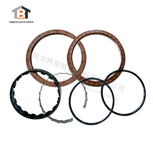 德龙M3000免维护后轮油封6件套【宽卡簧】（T2）125*148*8（1251488）国六 商品图0