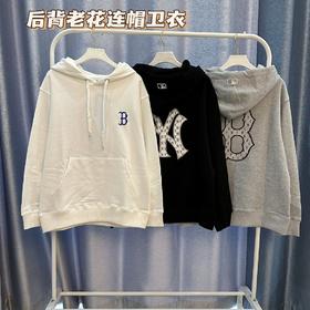 点此购买 MLB春秋季男女款后背大logo印花连帽卫衣 jh 281869