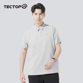 探拓户外快干polo衫男子运动速干衣跑步吸汗休闲翻领t恤登山短袖