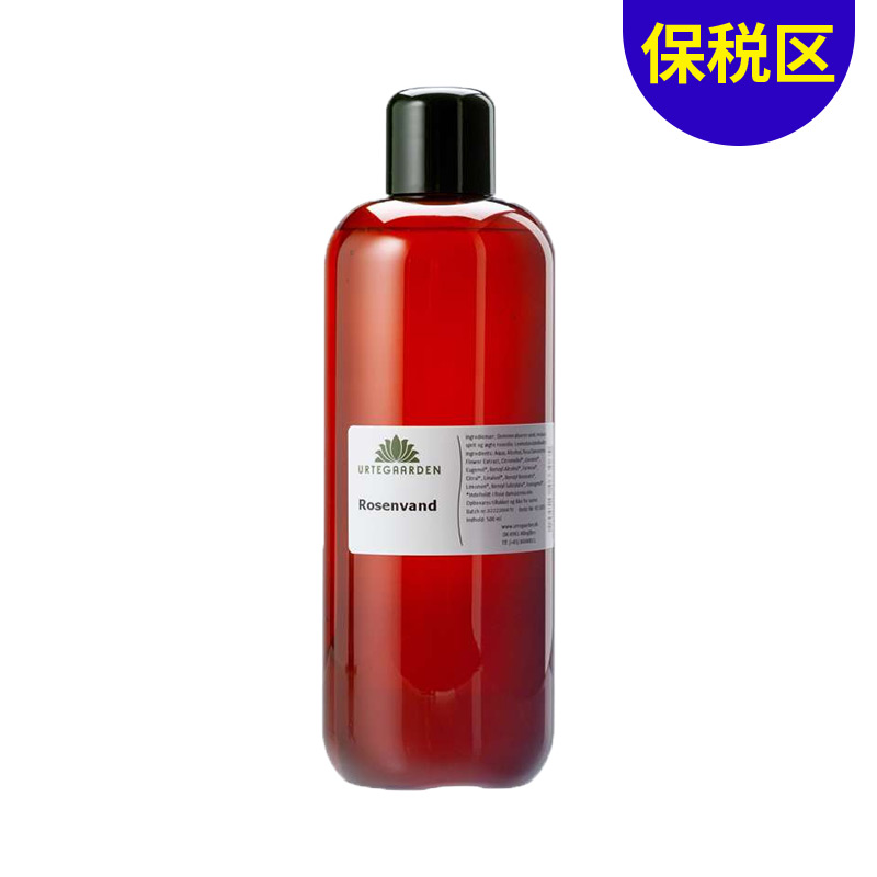 [保税区]Urtegaarden丹麦有机玫瑰纯露500毫升.Urtegaarden Rosenvand 500ml