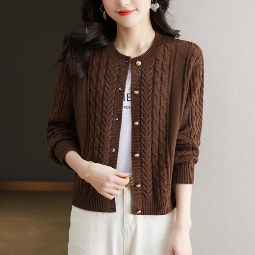 高腰短款毛衣，小个子针织开衫外套女春秋新款配裙子早春上衣CC-26-8030 商品图2