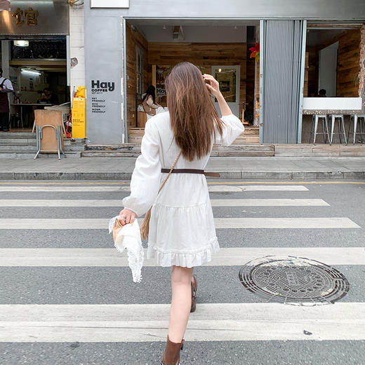 <曾小咸推荐>限时折扣【甜系下午茶】流苏系带连衣裙 今天秒杀价89！！ 商品图4