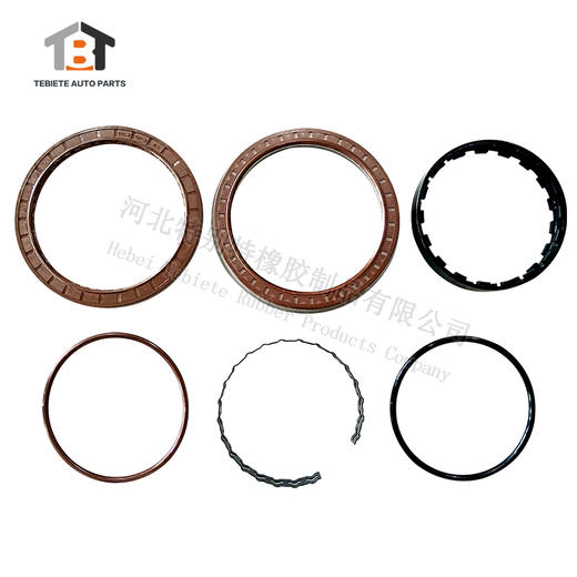 德龙X3000/重汽豪瀚免维护后轮油封6件套(T2)(宽卡簧)132*167*10.5/130.2*160.3*8.5 (132167105/130.2160.38.5)  轴承：803750 商品图5