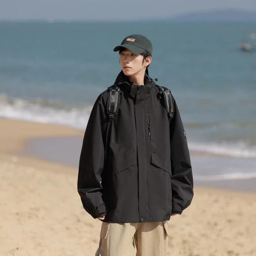 【骆驼同款】一标之差 春季新款 senlinjeepsd情侣款连帽冲锋衣，细节非常重工也很有品位设计感A87-DQC6603 商品图5