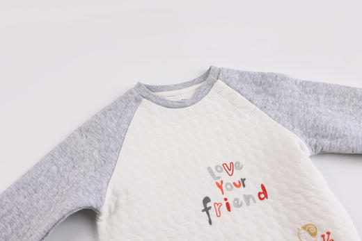 丽婴房-内衣类（秋）G3圆领套装W_浅灰 商品图4