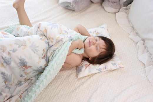 丽婴房-寝具类（秋）G3两用被+小枕4_粉绿\浅绿 商品图6