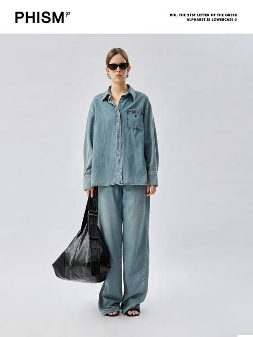 极简百搭牛仔衬衫 商品图1