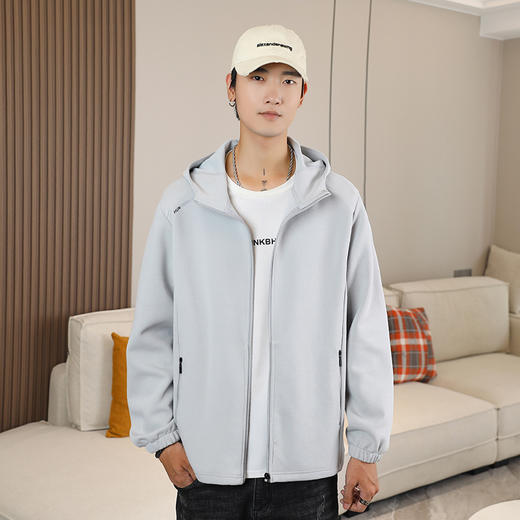 【新款DSY】大依优型大码连帽开衫外套肌理感外套男宽松加肥加大码上衣夹克 商品图2