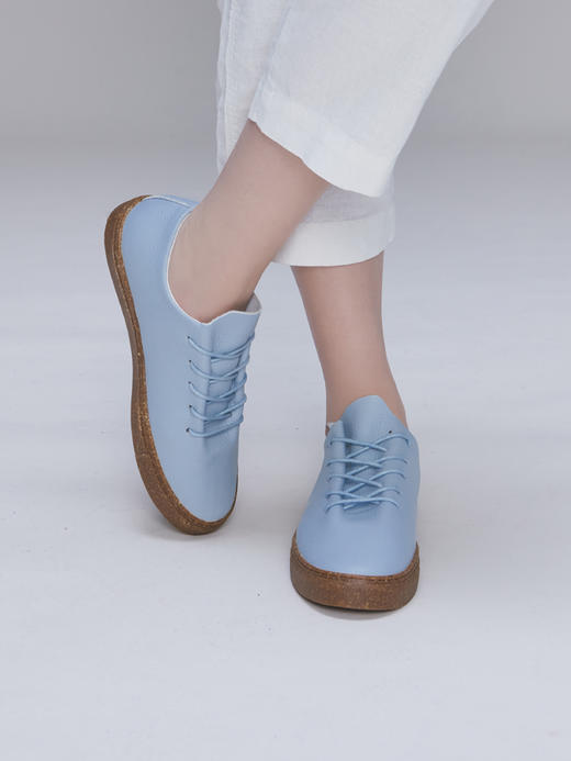 madnomad｜冰川蓝 Lagom vegan sneakers 素皮软木底鞋 荔枝纹 商品图4