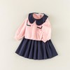 女童套装春季宝宝娃娃衫连衣裙小童学院风百褶裙儿童短裙两件套春 商品缩略图4