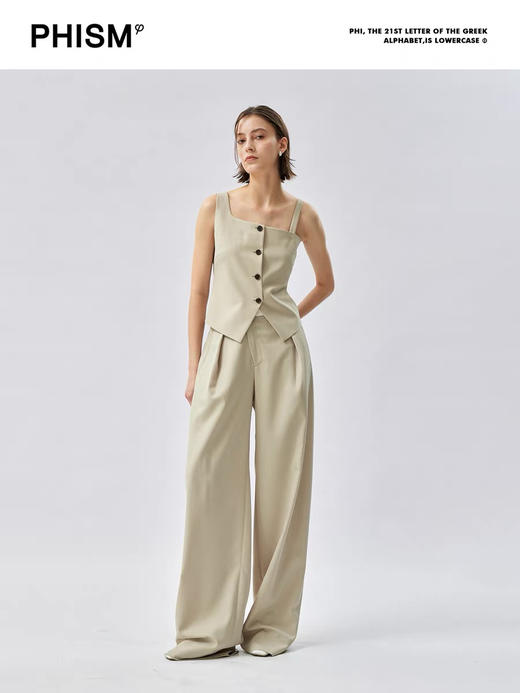 拼接腰头阔腿裤 商品图0