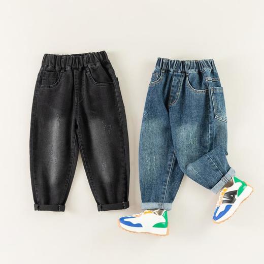 男童牛仔裤秋季新款宝宝韩版长裤小童直筒裤百搭秋装儿童休闲裤潮 商品图1
