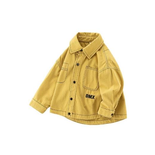 儿童衬衫春季新款宝宝韩版翻领外套小童口袋长袖上衣春装男童衬衣 商品图4