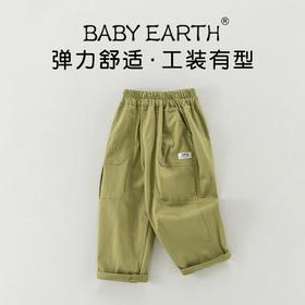 男童裤子春季宝宝韩版休闲裤小童字母直筒长裤春装纯棉儿童工装裤