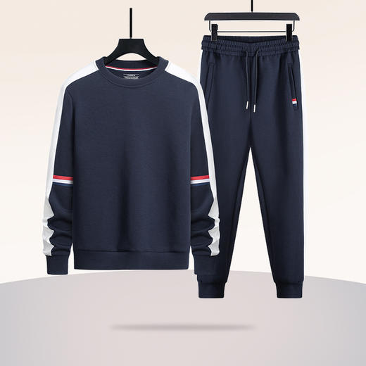 【新款DSK】大依优型大码套装卫衣卫裤圆领两件套休闲运动服套装外穿 商品图1