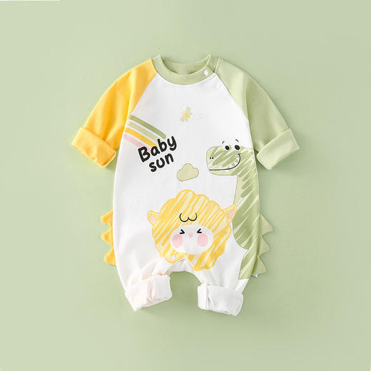 【超柔透气纯棉连体衣】新生婴儿衣服春秋季满月宝宝纯棉连体衣男女周岁哈衣长袖爬 服可爱 商品图8
