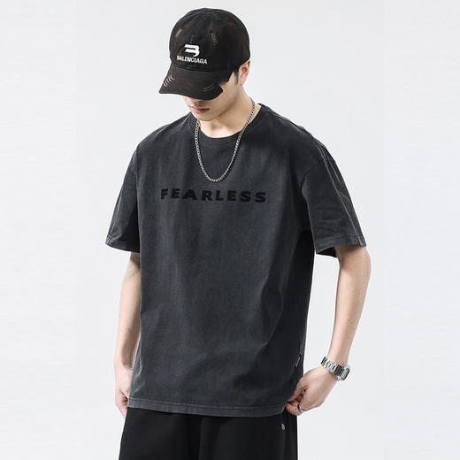 【Q】【100%棉】【新款DQ】大依优型大码短袖T恤圆领全棉纯棉印花加肥加大男士大号弹力透气舒适半袖夏装潮款 商品图1