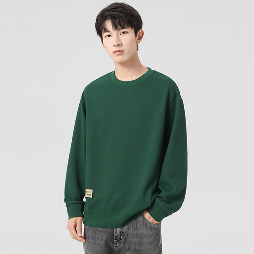 【Q】【新款DSL】大依优型大码圆领卫衣净版长袖加肥加大胖子上衣男士T恤肥佬打底男装 商品图0