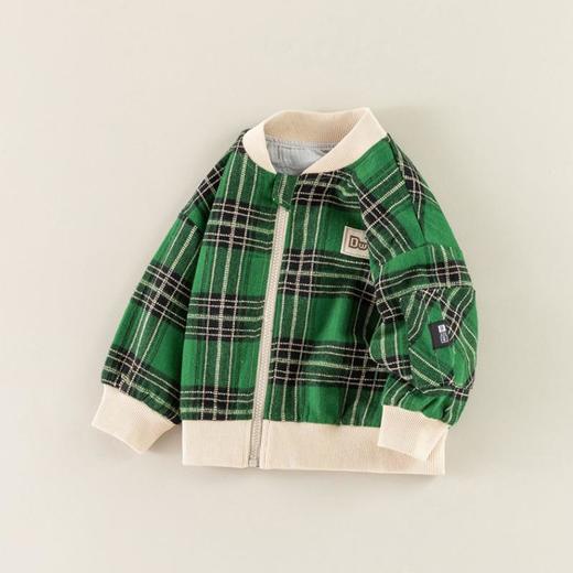 男童外套春季宝宝韩版上衣小童棒球服春装保暖衣服儿童格子夹克春 商品图4