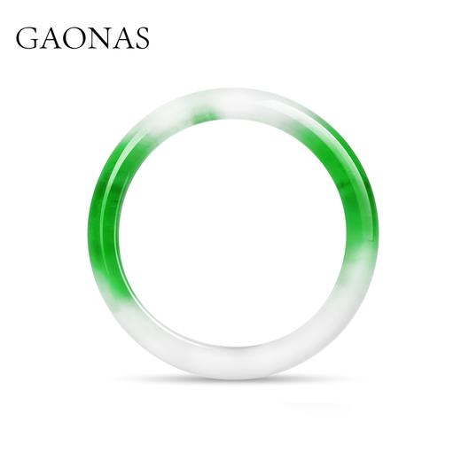 GAONAS  经典飘花 富婆贵气场绿色手镯10393SG 商品图2
