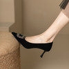 【预售5天】轻奢优雅百搭，尖头羊翻皮高跟鞋XKDY&X1651 商品缩略图8