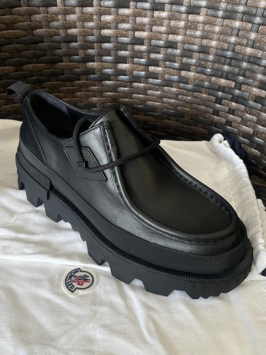 【现货+欧洲专柜预定】Moncler 盟可莱 男女通款 全新黑色4cm+增高休闲皮鞋/休闲鞋 G209A4D 商品图3