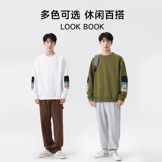 【Q】【新款DSL】大依优型大码圆领卫衣长袖加肥加大胖子上衣男士T恤肥佬打底男装 商品图2