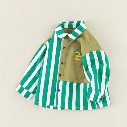 男童衬衫春季宝宝韩版上衣小童条纹长袖外套春装儿童翻领衬衣外穿 商品图4