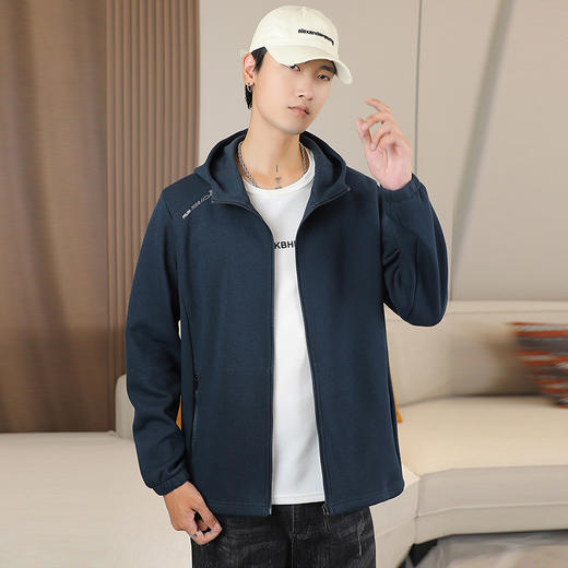 【新款DSY】大依优型大码连帽开衫外套肌理感外套男宽松加肥加大码上衣夹克 商品图0