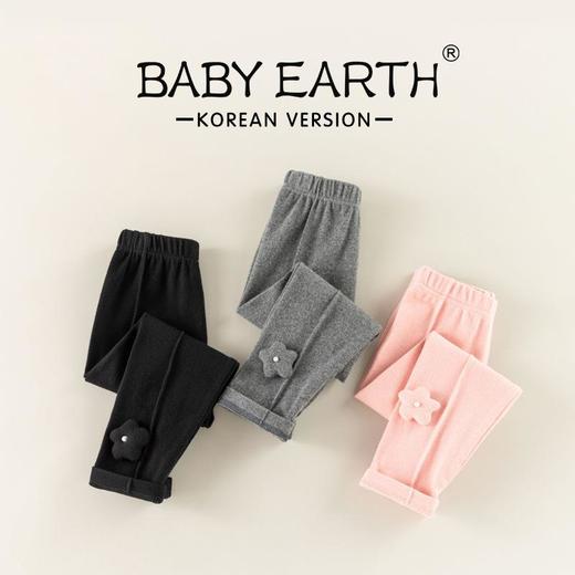 女童打底裤秋季宝宝韩版花朵裤子小童纯色童裤秋装儿童洋气长裤秋 商品图0