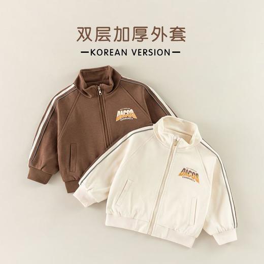 男童外套秋季新款宝宝发光条冲锋衣小童风衣秋装儿童双层保暖上衣 商品图1