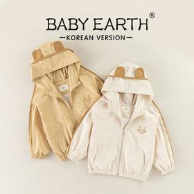 男童外套秋季宝宝卡通兔子双层夹克小童冲锋衣秋装儿童风衣外穿潮