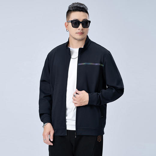 【新款DMH】大依优型大码立领夹克外套男宽松加肥加大码上衣夹克 商品图0
