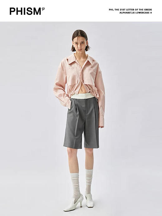 松紧下摆短衬衫 商品图1