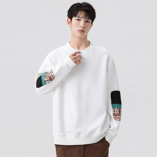 【Q】【新款DSL】大依优型大码圆领卫衣长袖加肥加大胖子上衣男士T恤肥佬打底男装 商品图1