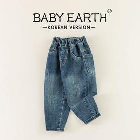 男童牛仔裤秋季新款宝宝韩版长裤小童直筒裤百搭秋装儿童休闲裤潮