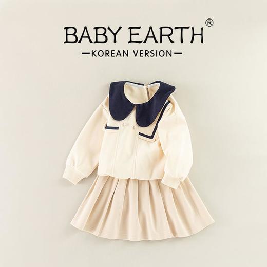 女童套装春季宝宝娃娃衫连衣裙小童学院风百褶裙儿童短裙两件套春 商品图0