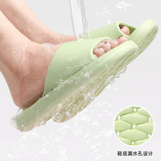 拖鞋家用夏女家居防滑浴室洗澡漏水凉拖男士厚底酒店凉拖鞋批发 商品图3